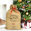 Les sacs de livraison du Père Noël : texte personnalisable en anglais et en français (code promo)