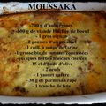 Recette de la MOUSSAKA