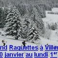 WEEK END RAQUETTES 30/01/2016 au 01/02/2016