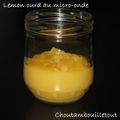 Lemon curd au micro-onde sans beurre