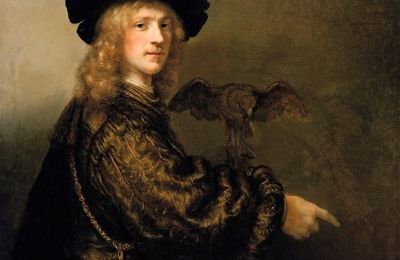 Rembrandt van Rijn, Man with a Hawk & Woman with a Fan, 1643
