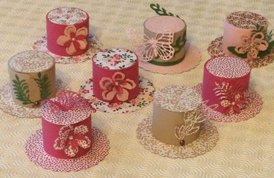 Atelier boîte chapeau avec les papiers Amour des fleurs et les framelits Paysagiste