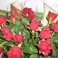 un bouquet de roses rouges....