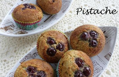 Muffins Pistache et Griottines