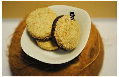 ..Biscuits coco de Martha Stewart (gourmandisés avec du chocolat !)..