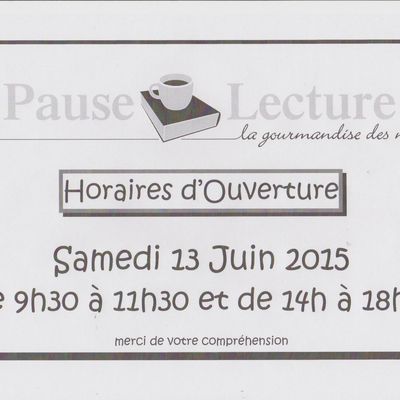 Changement d'horaires pour aujourd'hui ...