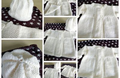 Veste bébé et bonnet assorti