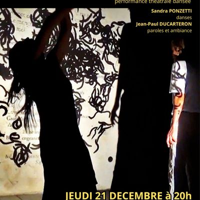 DANSER, DANSEZ, PENSEZ-Y! jeudi 21 décembre, au théâtre de l'EAU VIVE.