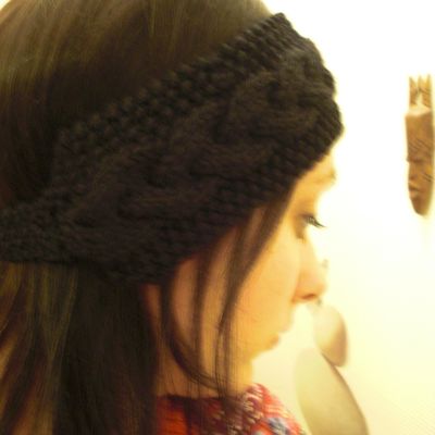 Headband au point de riz et torsades en Partner 6