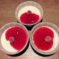 Panna cotta de soja et coulis framboise - cardamome (6 pers)