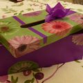 Du vert et du violet pour une boîte à mouchoirs