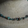 Collier Turquoise Howlite et perles d'eau douce