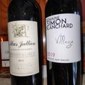 Terrasses du Larzac : Mas Jullien : Autour de Jonquières 2013; Montagne Saint Emilion : Simon Blanchard " Village" 2019