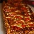 Tarte verte aux tomates cerises