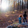 Prune et son père font de la photo au parc national