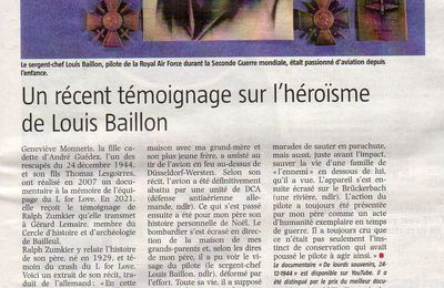 LA VOIX DU NORD LE Sgt/C LOUIS BAILLON PILOTE DE L'EQUIPAGE DU Lt LEROY