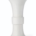 A white-glazed gu-form vase, 18th century