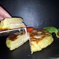 Tortilla de patata à l'italienne (farcis au jambon-fromage)