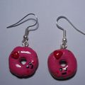 boucles d'oreilles donuts kawaii