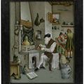 A reverse-painted glass picture by Nikolaus Michael Spengler, signed and dated 1764