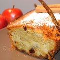 Cake pommes raisins et cannelle