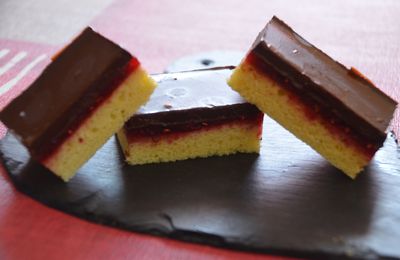 Barre chocolat framboise façon Pim's