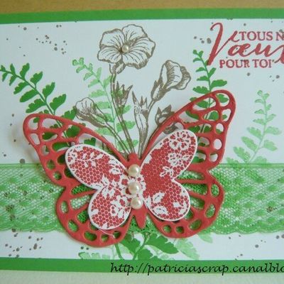 Carte papillon de printemps