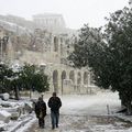 La Grèce sous la neige...