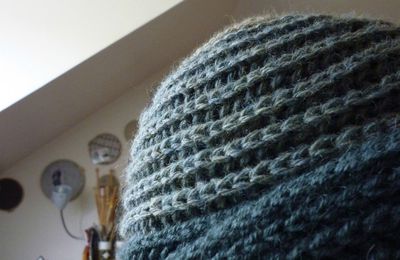 Petits tricots de saison ... The brioche hood hat version 1 et 2