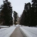 Sous la neige, Palacio de La Granja près de Madrid