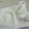 tuto bebe tricot, bonnet et chaussons, tricotes main, explications en pdf