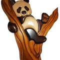 panda intarsia 25.5x19.5cm  -  25€