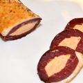 Magret de canard fumé, farci au foie gras :