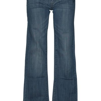 Jean bootcut délavage stone taille basse