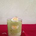 Mousse avocat crevettes et oeufs de caille