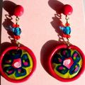 Boucles d'oreilles colorées