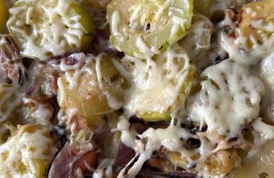 Gratin de courgettes aux moules