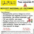 boycott national du mercredi 01 octobre 2014