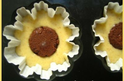 Muffins fleur au bouchon de ganache