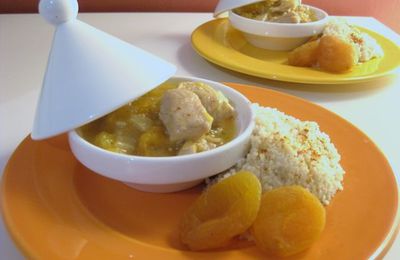 Tajine de poulet aux abricots