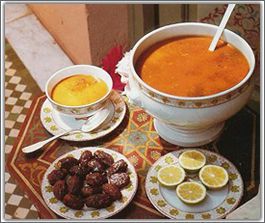 Harira marocaine : bouillon et tedouira