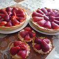 Tarte ou tartelette à la fraise