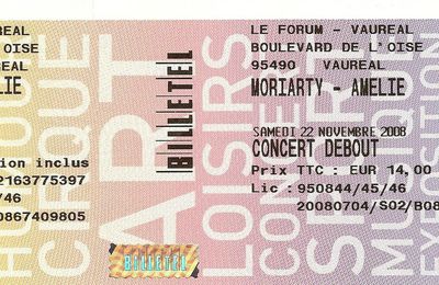 Moriarty - Samedi 22 Novembre 2008 - Le Forum (Vauréal)