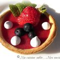 TARTELETTES PANNA-COTTA AU SIROP DE GINGEMBRE & COULIS DE FRAISES