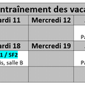 Planning des vacances de printemps