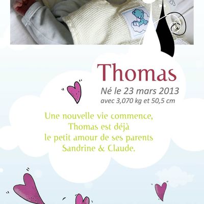 Naissance de thomas (une création d'un autre niveau !)
