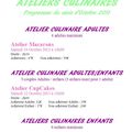 Ateliers Culinaires - Programme Octobre 2013