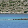 Le bleu de la mer aux îles Kornati
