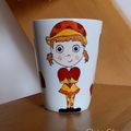 Illustrations sur mug en porcelaine