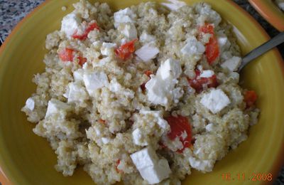 Quinoa à la Féta et poivrons